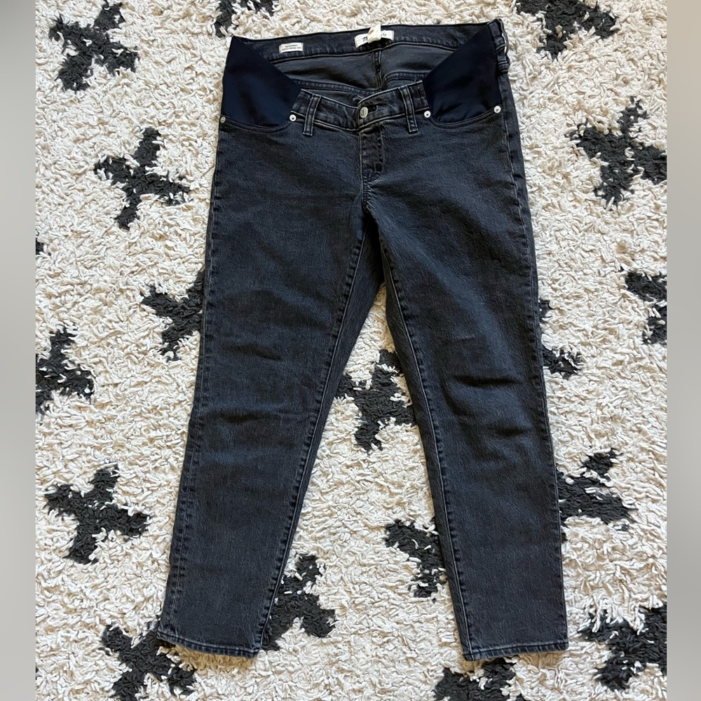 Madewell Black Skinny Jeans with Stretch Waist Panel
